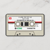 Cooles Vintages Musikkassettenband Visitenkarte (Rückseite)