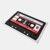 Cooles Vintages Retro-Kassettenband, Fußmatte (Schrägansicht)