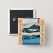 Cooles Vintages Ukiyo-e japanisches Wasserschutzge Button (Vorne & Hinten)