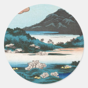 Cooles Vintages Ukiyo-e japanisches Wasserschutzge Runder Aufkleber