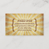 Cooles Vintages Visitenkarte (Rückseite)