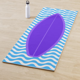 Cooles Violet Blue Waves Surfen Yoga Mat Yogamatte