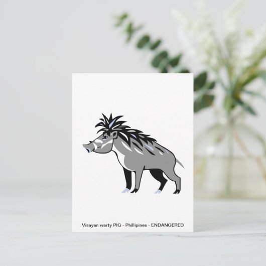 Cooles Visayan Warty PIG - Konservierung - Warthos Postkarte (Stehend Vorderseite)