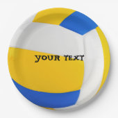 Cooles Volleyball-Party anpassen Pappteller (Vorderseite)