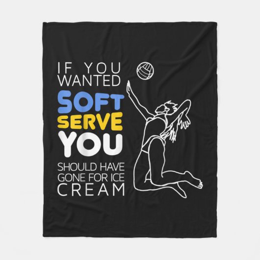 Cooles Volleyball-Spielergeschenk Gewollt Soft-Ser Fleecedecke (Vorderseite)
