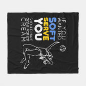 Cooles Volleyball-Spielergeschenk Gewollt Soft-Ser Fleecedecke (Vorderseite (Horizontal))