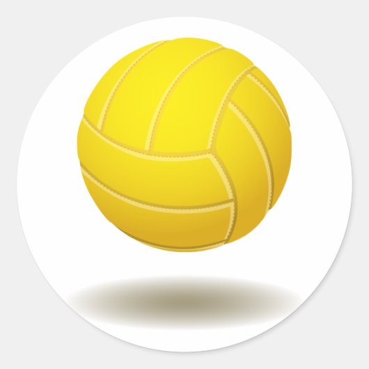 Cooles VolleyballEmblem 2 Runder Aufkleber (Vorderseite)