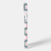 Cooles Wabenmuster und rosa Monogramm Case-Mate iPhone Hülle (Rückseite / Links)