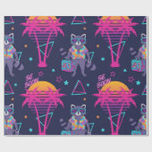 Cooles Waschbären-Hawaihemd Geschenk Geschenkpapier (Flach)