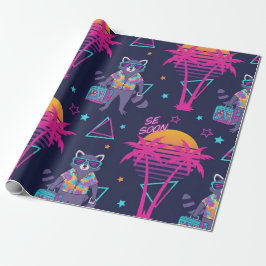 Cooles Waschbären-Hawaihemd Geschenk Geschenkpapier