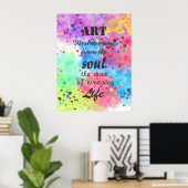 Cooles Wasserfarbenreferat Poster (Heimbüro)