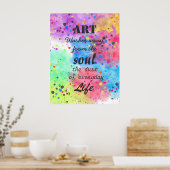 Cooles Wasserfarbenreferat Poster (Küche)