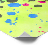 Cooles Wasserfarbenreferat Poster (Ecke)