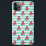 Cooles Wassermelone - Personalisiert Case-Mate iPhone Hülle<br><div class="desc">Coole Wassermelone auf gestreiftem Hintergrund mit Ihrem Namen.</div>