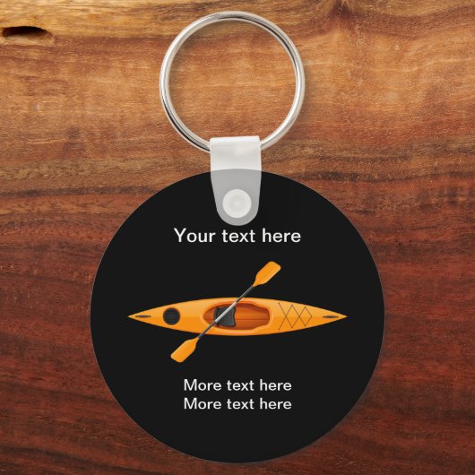 Cooles Wassersportthema Kayak Schlüsselanhänger (Vorderseite)