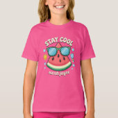 Cooles Watermelon Summer Vibes T - Shirt bleibe (Vorderseite)