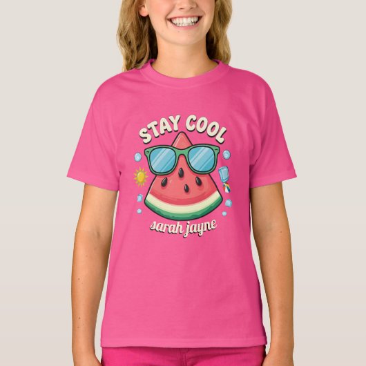 Cooles Watermelon Summer Vibes T - Shirt bleibe (Vorderseite)