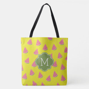 Cooles Watermelons-Mustermonogramm Tasche