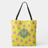 Cooles Watermelons-Mustermonogramm Tasche (Rückseite)