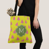 Cooles Watermelons-Mustermonogramm Tasche (Von Nahem)