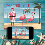 Cooles Weihnachten Santa and Flamingos Beach Weihn<br><div class="desc">Die Weihnachtskarte des Coolen Weihnachtens Santa and Flamingos Beach - eine Mischung aus Urlaubstradition und Tropenspass! Santa und seine Flamingo-Freunde auf einem Sandstrand. Ideal,  um Ferien mit einer lustigen Drehung zu verbringen. Gruß - "Haben Sie ein Cooles Weihnachten?</div>