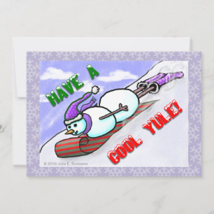 Cooles Weihnachten Snowman Einladung