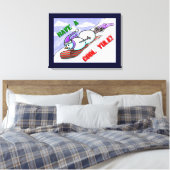 Cooles Weihnachten Snowman Wrapped Canvas Leinwanddruck (Insitu (Schlafzimmer))