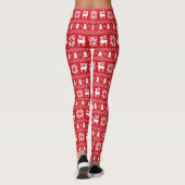 Cooles Weihnachts-Sweater-Gemustertes Design Leggings (Rückseite)