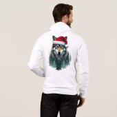 Cooles Weihnachtscoyote Party Hoodie (Schwarz voll)