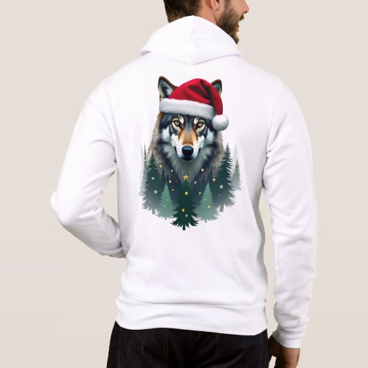 Cooles Weihnachtscoyote Party Hoodie (Rückseite)