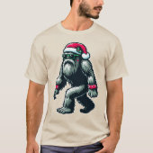 Cooles Weihnachtsfest mit Weihnachtsmannmütze und  T-Shirt (Vorderseite)