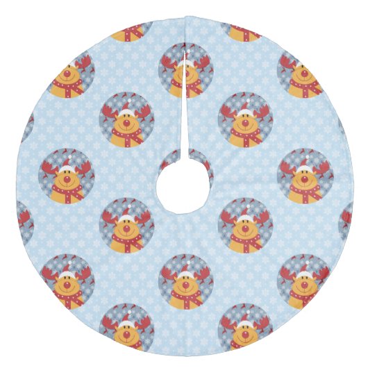 Cooles Weihnachtsregenrock Fleece Weihnachtsbaumdecke (Vorderseite)