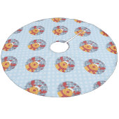 Cooles Weihnachtsregenrock Fleece Weihnachtsbaumdecke (Schrägansicht)