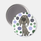 Cooles Weimaraner- und Circle-Muster Abstrakte Kun Magnet (Vorderseite/Rückseite)