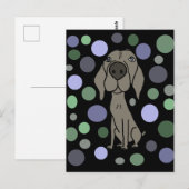 Cooles Weimaraner- und Circle-Muster Abstrakte Kun Postkarte (Vorne/Hinten)