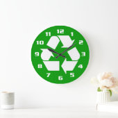 COOLES WEISS GERECYCELT SYMBOL GROßE WANDUHR (Zuhause)