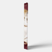 Cooles weißbraunes goldbraunes Burgundy-Marmortext Case-Mate iPhone Hülle (Rückseite / Rechts)