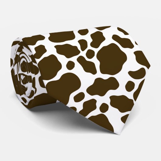 cooles weißes Kuhpappenmuster Krawatte (Gerollt)