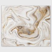 Cooles weißes Marmor Textur Wrapping Geschenkpapier (Flach)