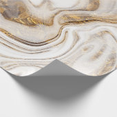 Cooles weißes Marmor Textur Wrapping Geschenkpapier (Ecke)