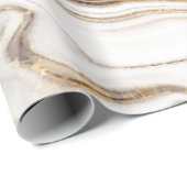 Cooles weißes Marmor Textur Wrapping Geschenkpapier (Rolleneckpunkt)