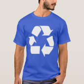 Cooles weißes Recycle-Symbol T-Shirt (Vorderseite)