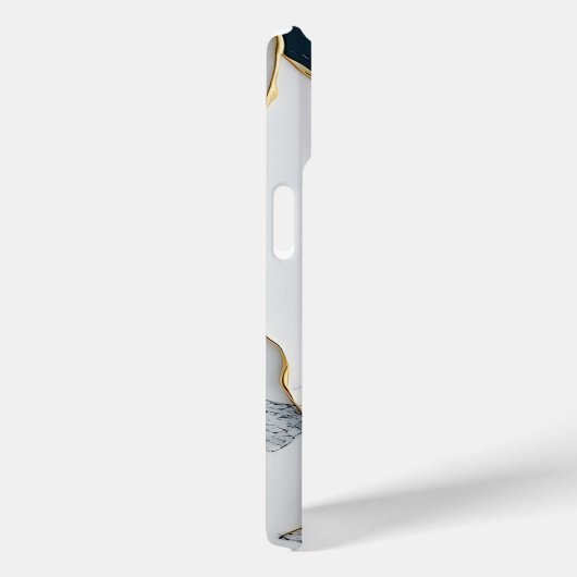 Cooles weißes türkisfarbenes Marmorgestein Case-Mate iPhone Hülle (Rückseite / Rechts)