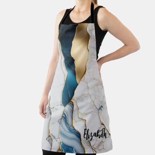 Cooles weißes türkisfarbenes Marmorgestein Schürze (InSitu)