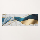 Cooles weißes türkisfarbenes Marmorgestein Yogamatte (Rückseite (Horizontal))