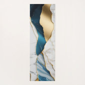 Cooles weißes türkisfarbenes Marmorgestein Yogamatte (Rückseite)