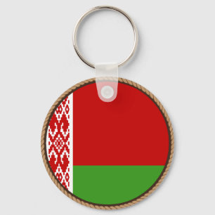 Cooles Weißrussland-Flaggen-Siegel Schlüsselanhänger