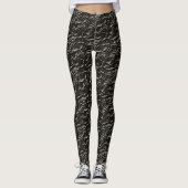 Cooles Wellenmuster halloween black Leggings (Vorderseite)