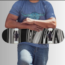 Cooles Wellenmuster Taupe Skateboard