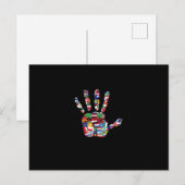 Cooles Weltautismus-Bewusstsein Feiertagspostkarte (Vorne/Hinten)